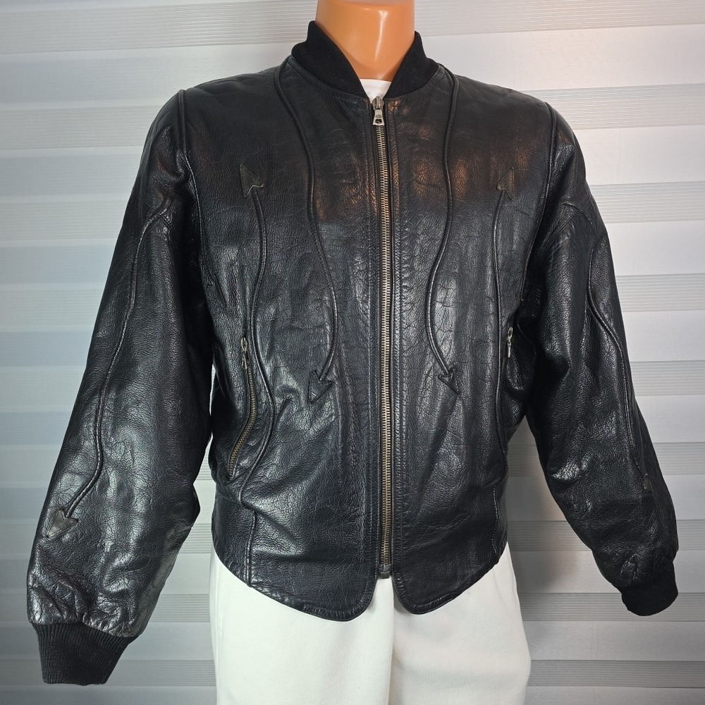 Vintage CORSI‎  90's Y2K Viscosa Jacket Devil Tails Full-Zip Size 48